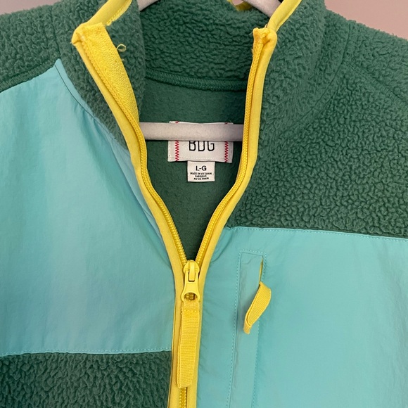 BDG Green Sherpa Fleece Zip up L - Picture 7 of 8